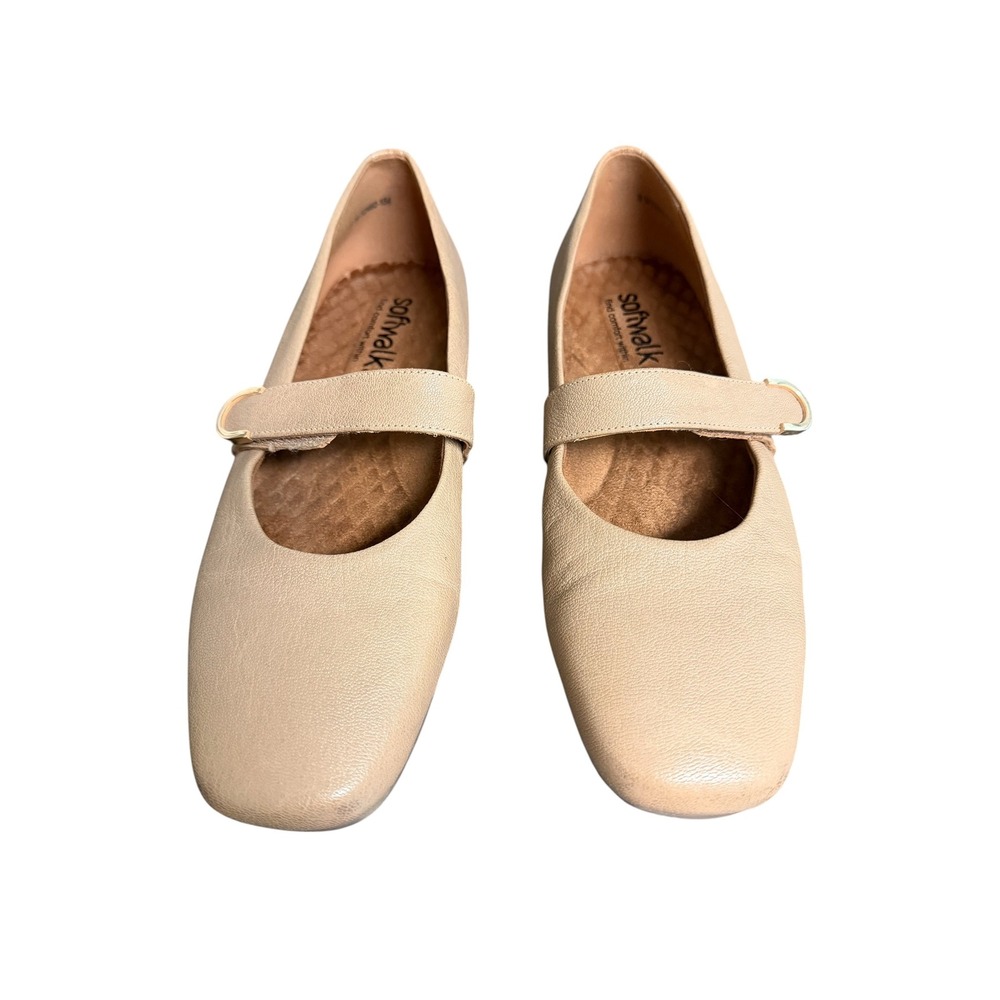 Softwalk Valdivia Mary Jane Flat Square Toe Adjustable Closure